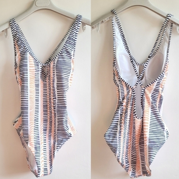 New Sunseeker Printed Front Keyhole Adjustable Spaghetti Strap Swimsuit 6 US - Picture 1 of 16